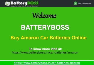 Buy Amaron Car Battery Online in Mumbai-Batteryboss