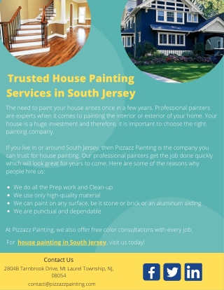 House Painting Contractors in South Jersey