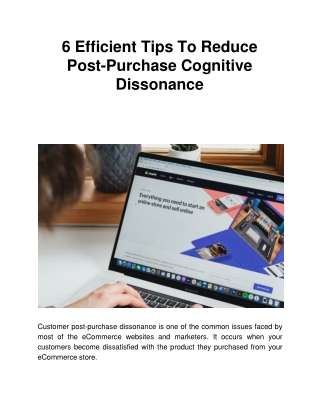 6 Efficient Tips To Reduce Post-Purchase Cognitive Dissonance