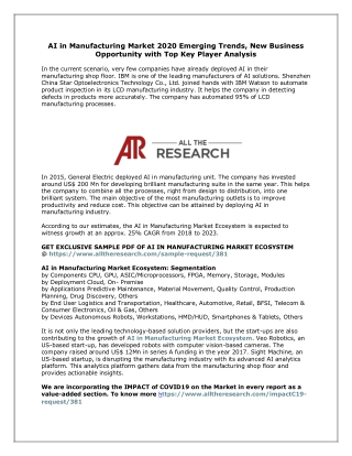 AI in Manufacturing Market Ecosystem by Components