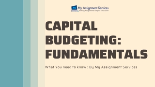Capital Budgeting: Fundamentals