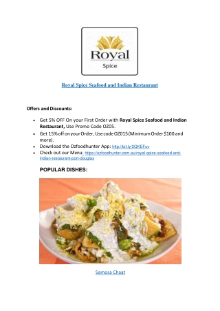 5% Off - Royal Spice Seafood and Indian Restaurant Port Douglas, Qld