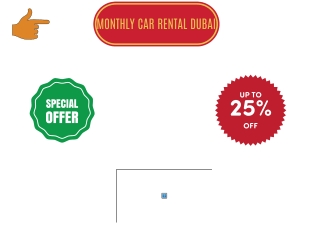 Monthly car rental dubai
