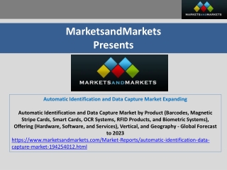 Automatic Identification and Data Capture Market Expanding