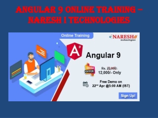 Angular 9 Online Training – Naresh I Technologies