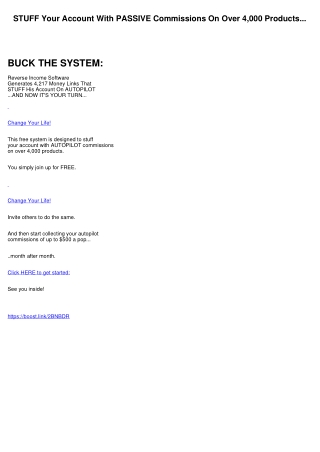 STUFF Your Account With PASSIVE Commissions On Over 4,000 Products...