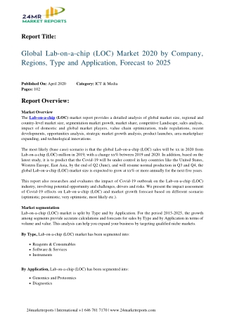 Lab-on-a-chip (LOC) Market 2020