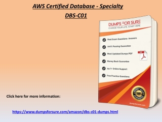 Easy and Guaranteed DBS-C01 Exam Success - DumpsforSure.com