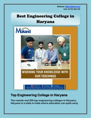 Best Engineering College in Haryana - Best Btech College in Haryana