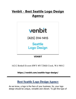 Venbit - Best Seattle Logo Design Agency