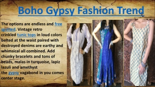 Boho Gypsy Fashion Trend