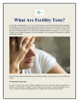 What Are Fertility Tests?