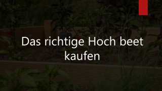 Das richtige Hoch beet kaufen