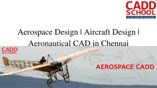 Aerospace Design | Aircraft Design | Aeronautical CAD in chennai