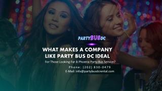 A Party Bus Rental DC Is Ideal for Weddings and Prom or for Many Other Occasions