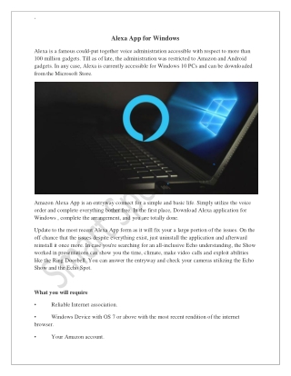 Download alexa app pc