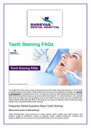 Know About Teeth Staining
