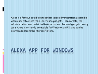 Download alexa app to my pc