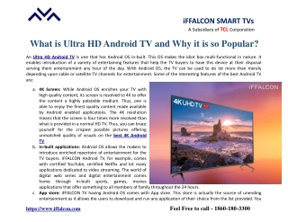 What is Ultra HD Android TV and Why it is so Popular?