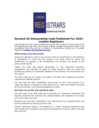 Revised Uk Stewardship Code Published For 2020 - London Registrars.pdf