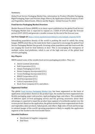 Food Service Packaging Market Size