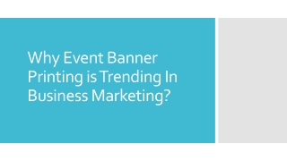 Why Event Banner Printing is trending In Business Marketing?