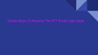 Resolve Your ATT Email Login Issue With These Easy Steps