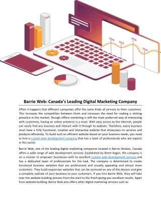 Barrie Web: Canada’s Leading Digital Marketing Company