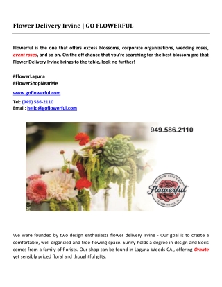 Flower Delivery Irvine | GO FLOWERFUL