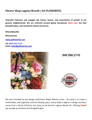 Flower Shop Laguna Woods | GO FLOWERFUL