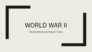 Home front and victory