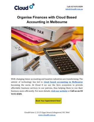 Organise Finances with Cloud Based Accounting in Melbourne