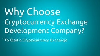 Why Choose a Cryptocurrency Exchange Development Company