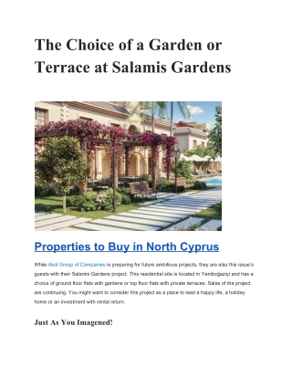 Properties to Buy in North cyprus