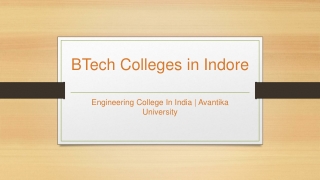 BTech Colleges in Indore - Avantika University