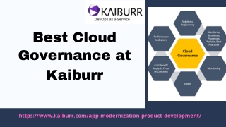 Best cloud governance available online at Kaiburr