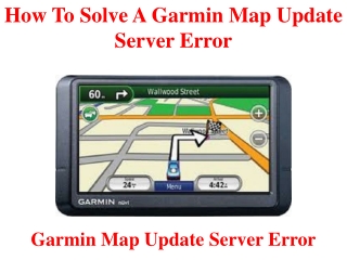 How to solve a Garmin map update server error