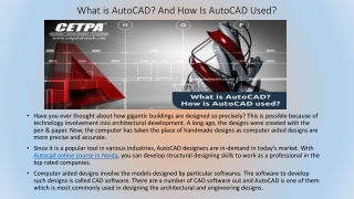 Why to Choose AutoCAD Online Training?