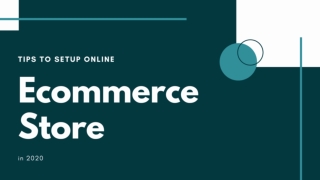 How to Setup your own Ecommerce Store in 2020?