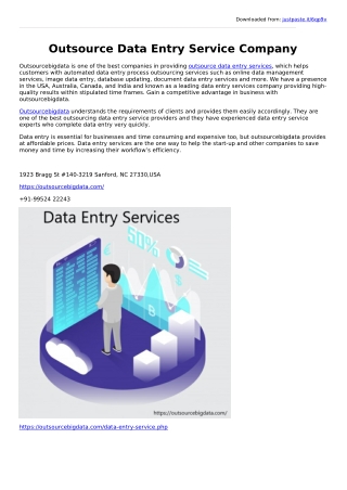 Data entry sevices company