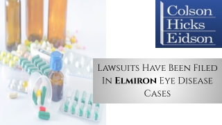 Lawsuits Have Been Filed In Elmiron Eye Disease Cases