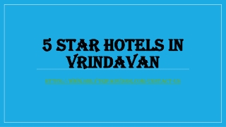 5 star hotels in vrindavan