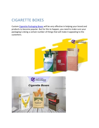 Cigarette Boxes