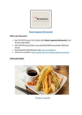 5% Off - Kaisen Japanese Restaurant Paddington, QLD