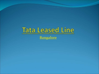 Tata (PRI) Primary Rate Interface | Bangalore Call: 9036000187 | Tata ILL (Internet Leased Line)