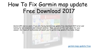 How To Fix Garmin map update Free Download 2017