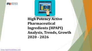 High Potency Active Pharmaceutical Ingredients (HPAPI) Market