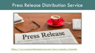 Press Release Distribution Service Canada