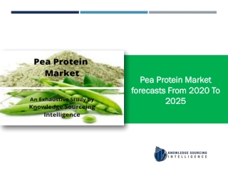 Pea Protein Market to grow at a CAGR of 15,04 %  (2019-2025)
