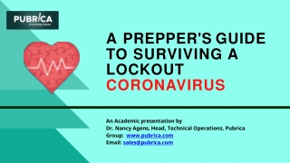 A prepper's guide to surviving a lockout coronavirus – Pubrica